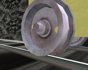 Animated gif of side of Mancha with only the rotating wheel