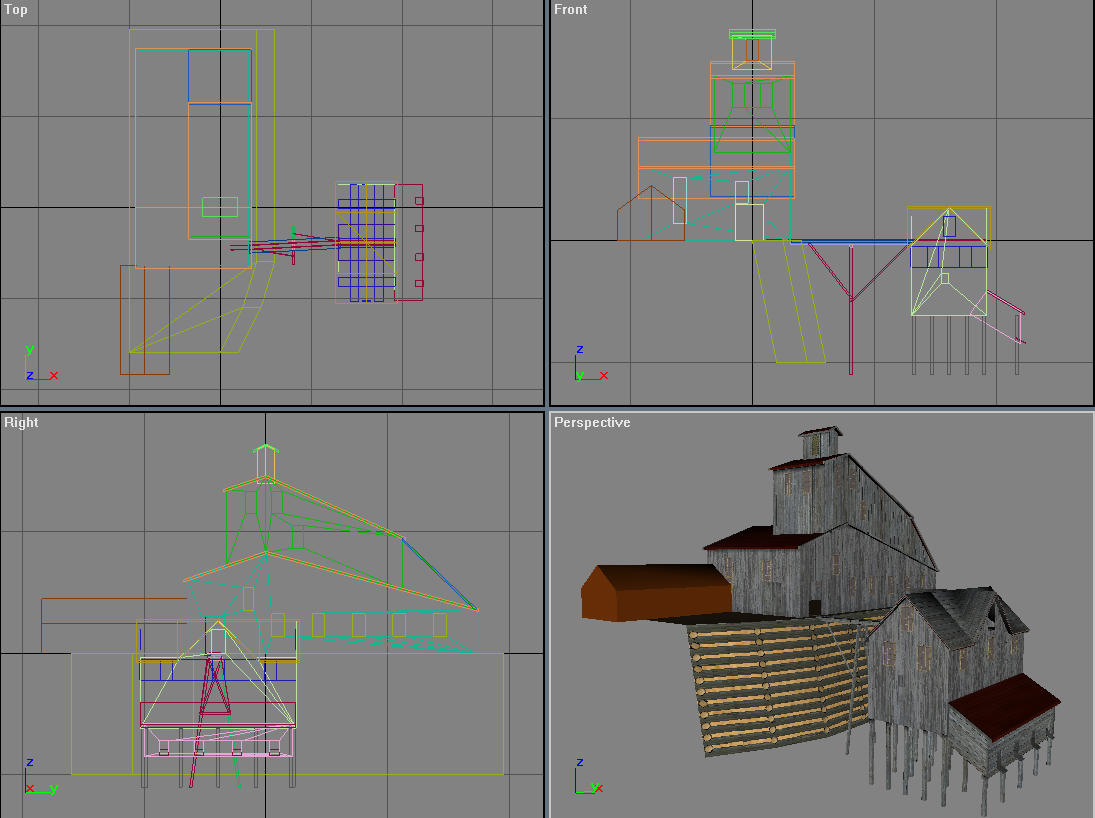 Figure 5, A look from inside Gmax, showing the 4 views I work mostly from