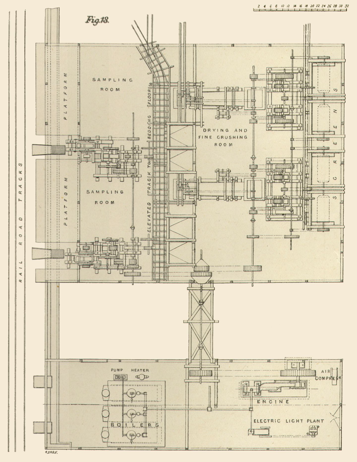 Floorplan of Crusher Building & Power Plant Structure