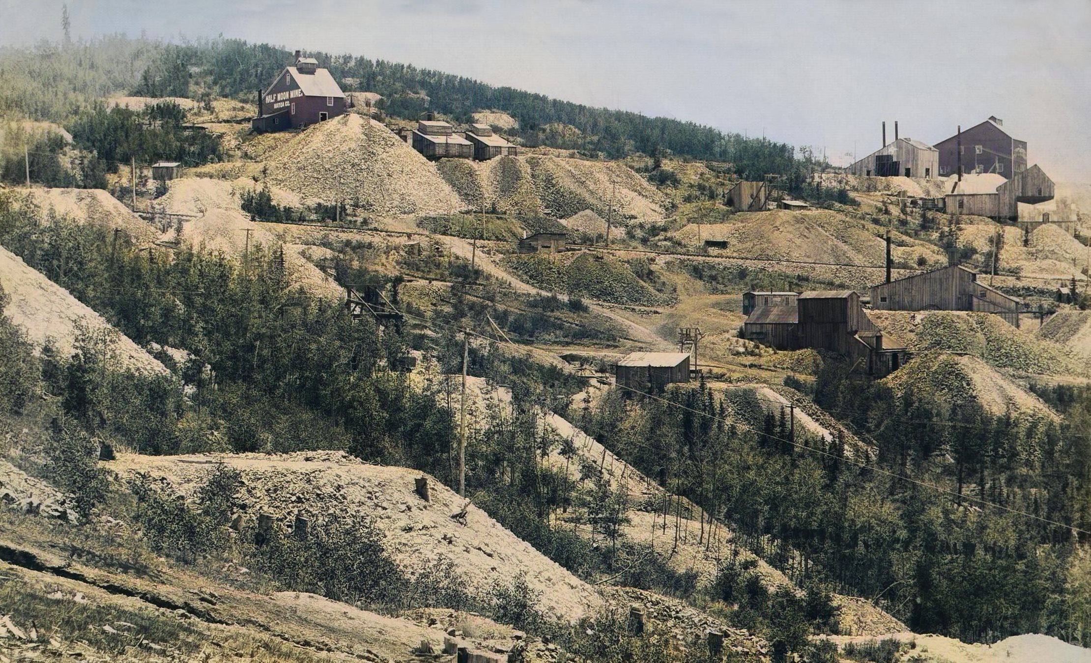 Gold Hill Mines, including the Half Moon & the Anchoria-Leland Mines, and Part of the Original High Line Trolley Line