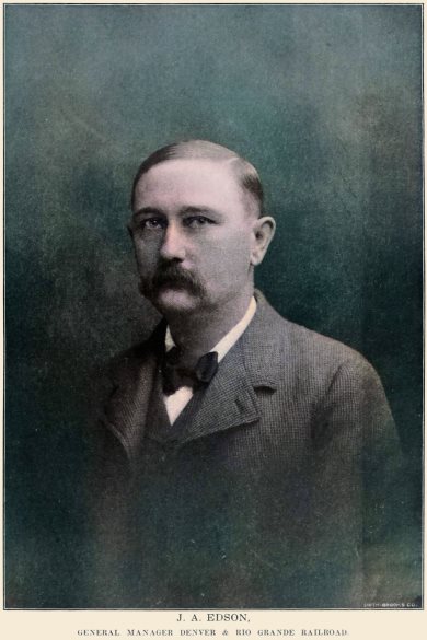 Portrait of J. A. Edson, General Manager of D. & R. G. R.R.